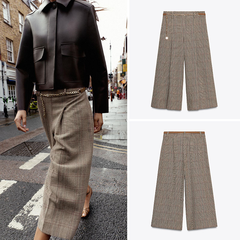 Ethnic Clothing & Online Fashion Store Khaadi Uk - Vita alta scozzese allentato lungo casual