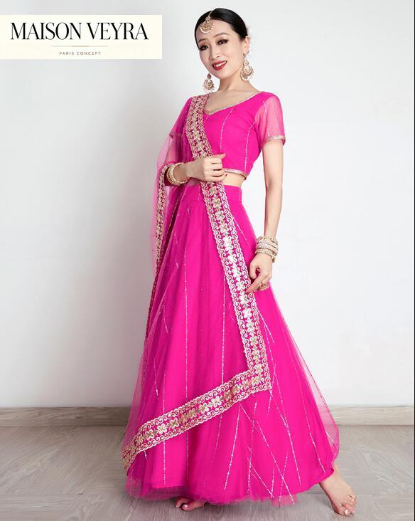 Saree Georgette Women - Sari Indiano da Donna in Georgette
