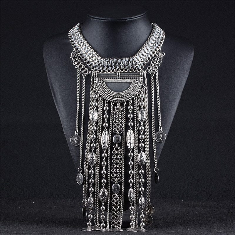 Ethnic Fashion Co In - Collana di dichiarazione maxi lunga con
