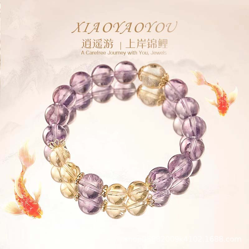 Ethnic Fashion Designers - Bracciale alla moda con ametista e
