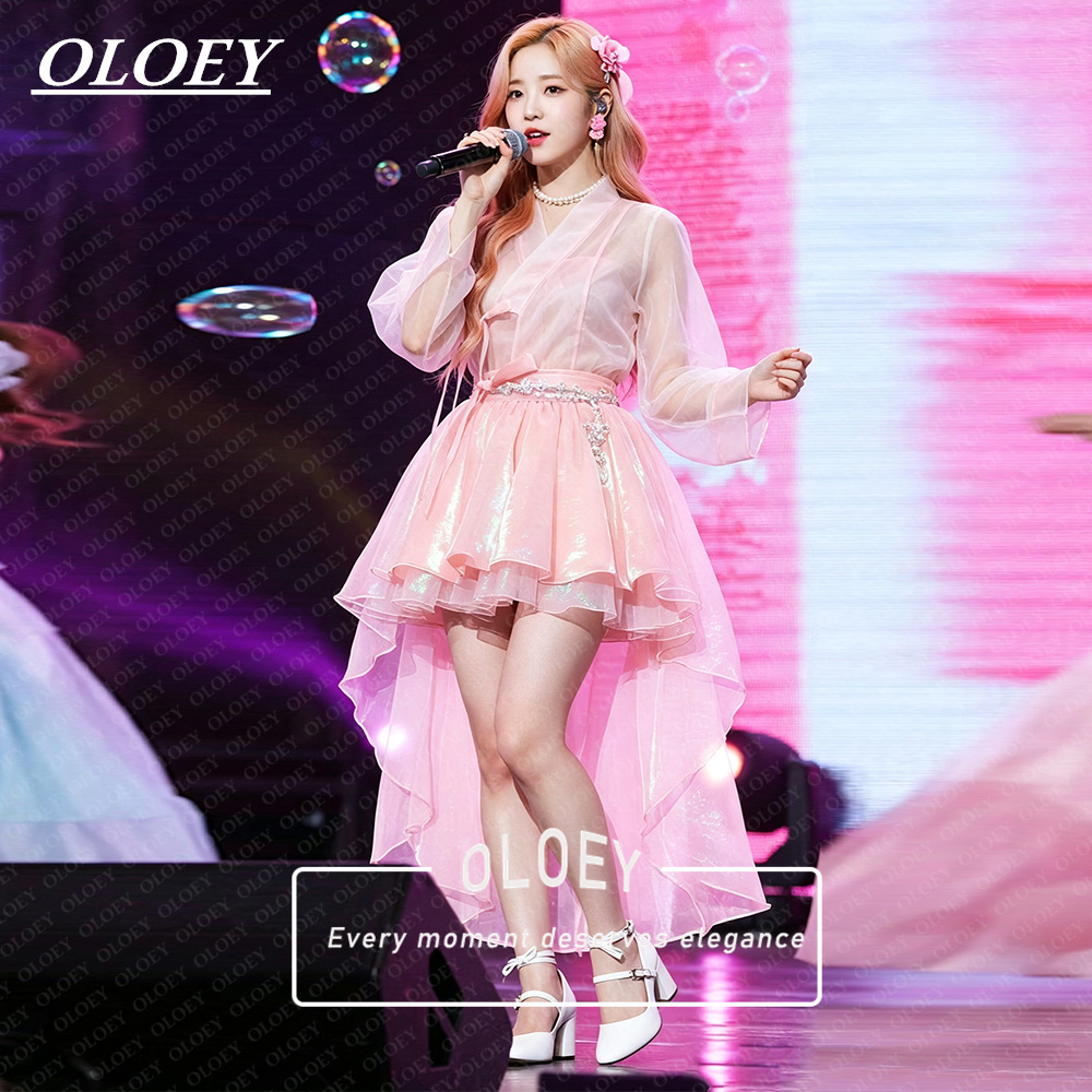 Hanbok Modern Set - OLOEY Abito da Cocktail Rosa Moderno,