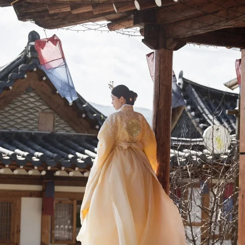 giallo abbigliamento coreano d - Hanbok Modern Set recensione e prezzo